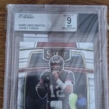 2021 Select Tom Brady Game Used Swatch Silver...