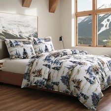 Acadia Rustic Wilderness Country Cabin Queen 3 Pc Comforter Bedding Set