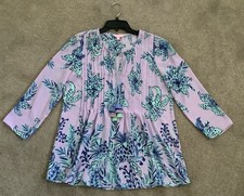 Blusa túnica Lilly Pulitzer Marilina lila verbena camino de la selva S impecable