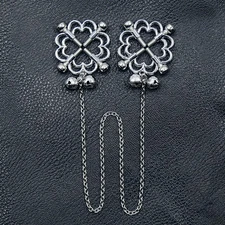 1 Pair Nipple Clamps with Chain Breast Clit Clips Stimulation for Women Sex Toy 