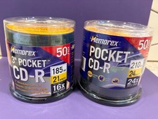 TWO Memorex 3  Pocket CD-R Blank Discs 50 Pac...