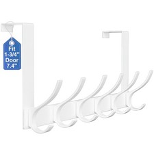 Over the Door Hooks, Sturdy Door Hanger, Large over the Door Towel Rack with 12