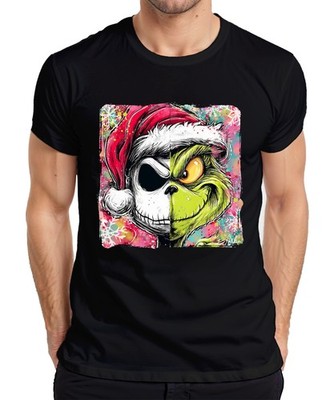 Grinch Jack Skellington Skelett Nightmare before Christmas Weihnachten Herren T-