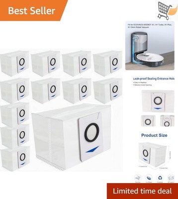 Vacuum Bags Disposable Replacement for ECOVACS DEEBOT X1 T10 T20 Max Pro