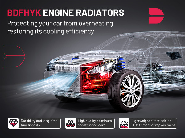 RA-FM64-3 Aluminum 3ROW 44mm auto radiator fitfor 1964 Ford Mustang Base US SHIP