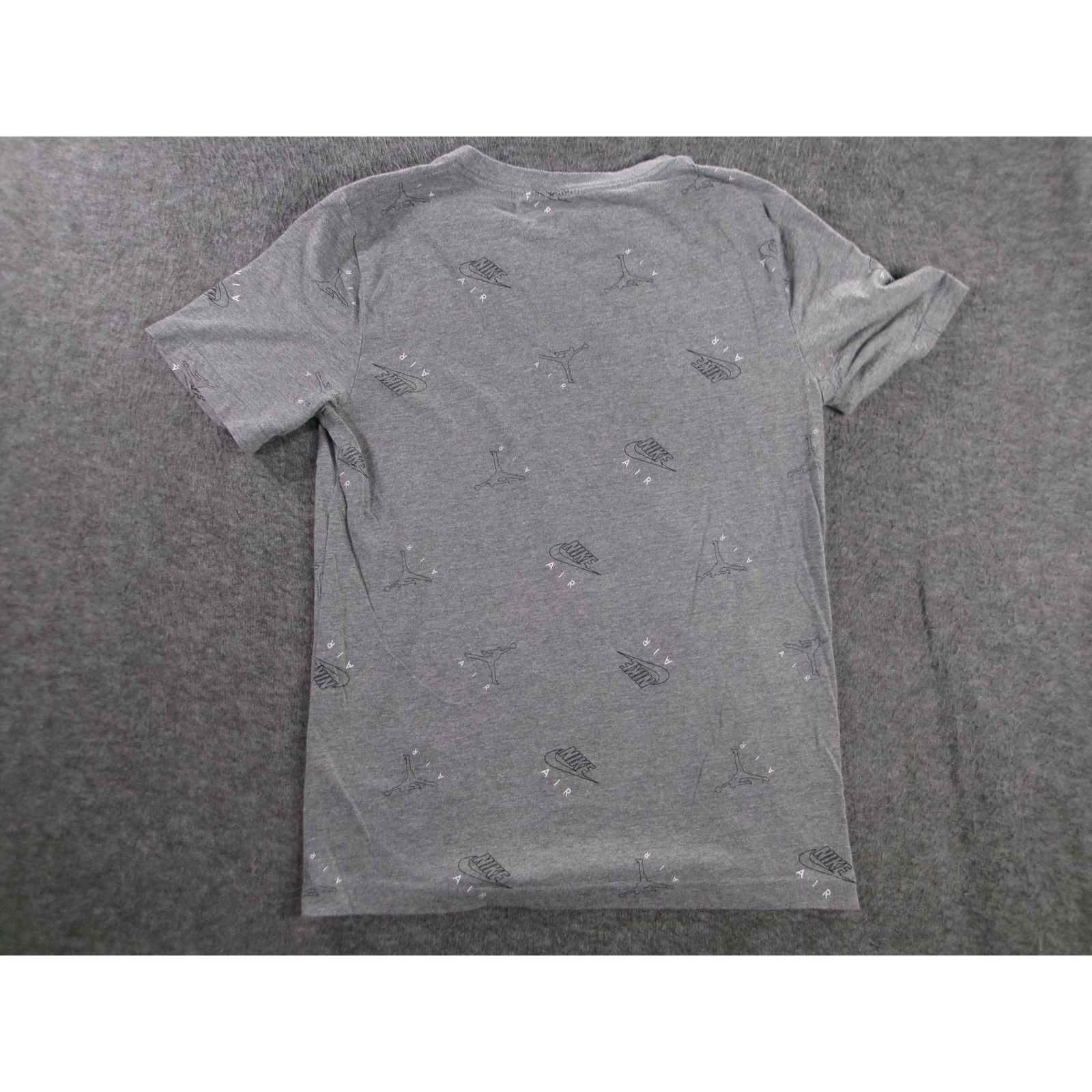 Jordan Shirt Kids Large Grey Athletic Jumpman Streetwear Nike Air All Over Print