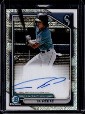 2024 Bowman Chrome Tai Peete Prospect Auto Mega Box Refractor #BMA-TP