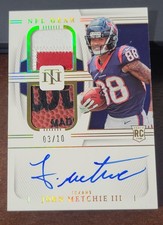2022 National Treasures John Metchie NFL Gear Auto /10 RPA Rookie #RGS-JM Panini