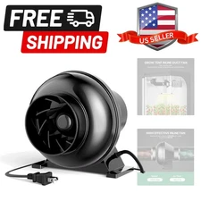 Ventilation Fan, Exhaust HVAC Vent Blower for Hydroponics, Grow Tents, Baseme...