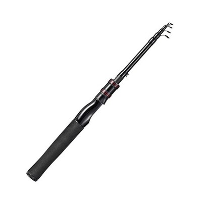 1.5/1.8/2.1M Black Telescopic Lure Rod Spinner Carbon Fiber Travel Sea   pole