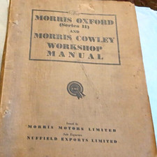 MORRIS OXFORD SERIES 2 AND MORRIS COWLEY WORKSHOP MANUAL