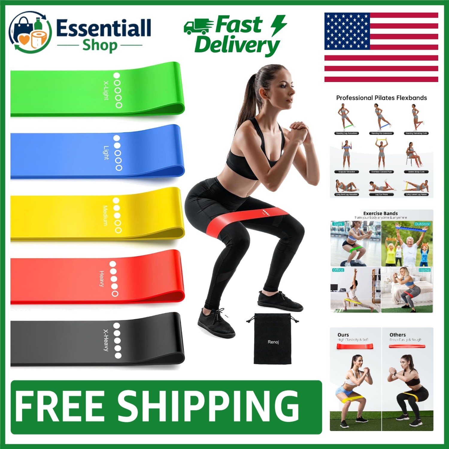 Kit With Carry Bag &ndash; Perfect For Home & Travel Fitness