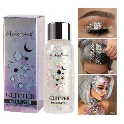 Long Lasting Body Glitter Gel Mermaid Scales Face Eyes Hair Party Makeup