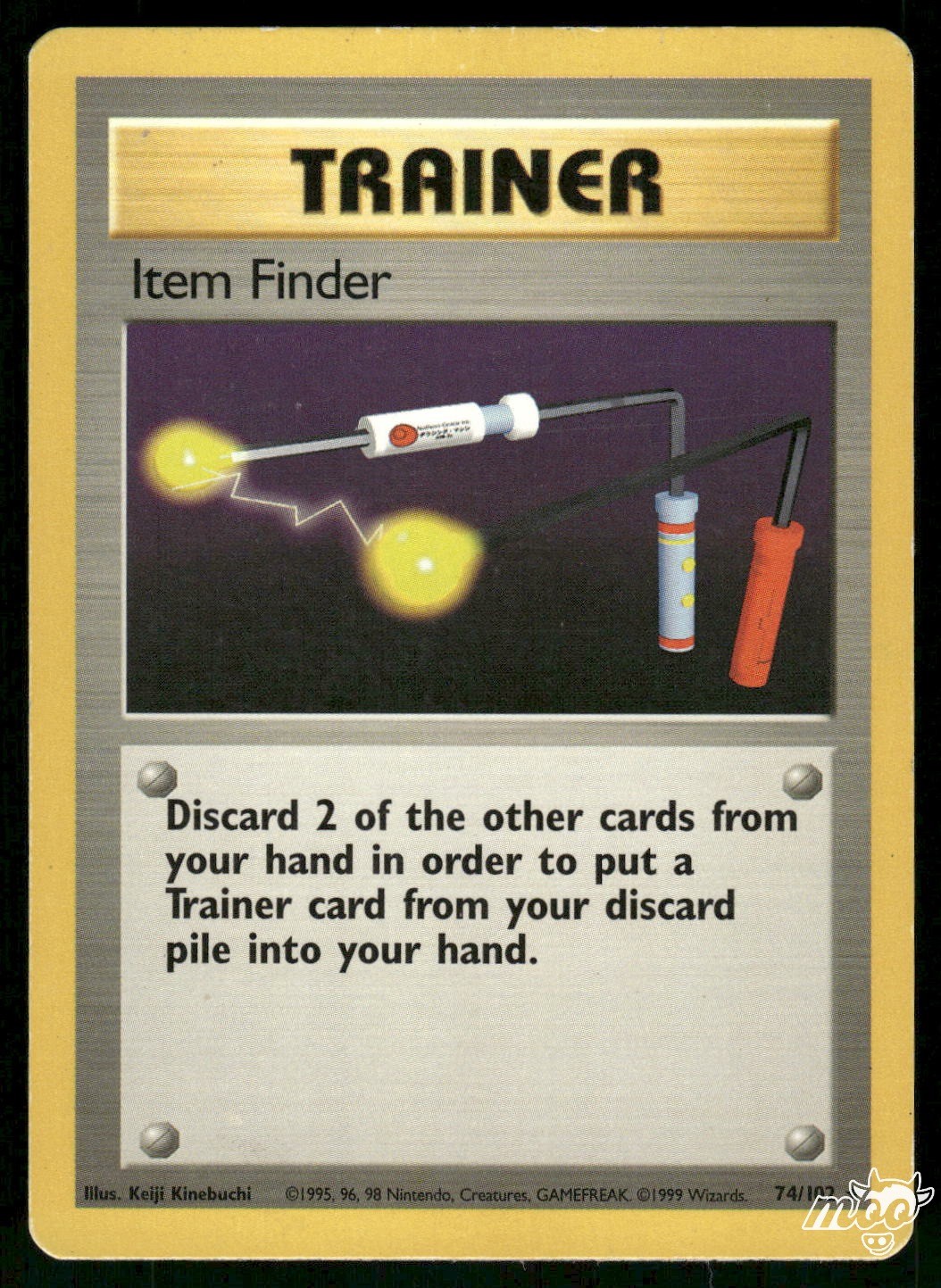 1999 Heavily Played Pokemon Item Finder 74/102 Base Set