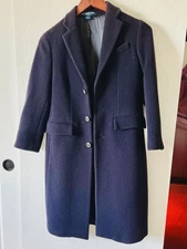 Ralph Lauren 100% wool coat 3/4 Sleeve Made In Italy