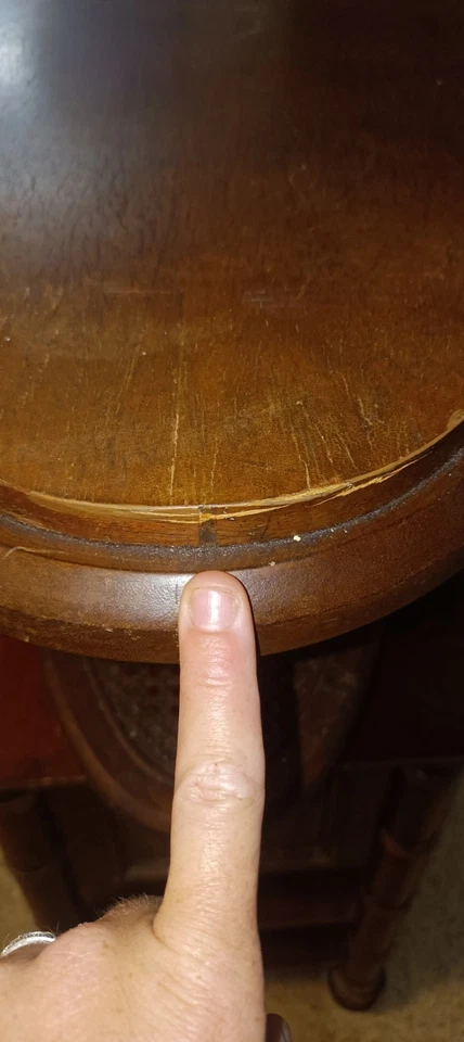 Доска для серфинга VGT MCM из тикового дерева овальной формы и ротанговый журнальный столик (без мрамора) - Изображение 3 из 4