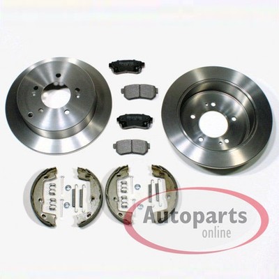 Bremsscheiben Ø 290 mm + Beläge + Backen Zubehör hinten für Toyota Corolla Verso