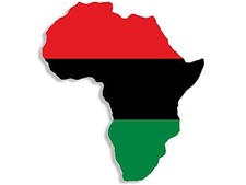 Africa Shaped Pan African Flag Stocker Vinyl Black History Decal for Cars, L...