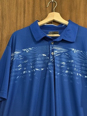 Pga tour pro series mens golf polo shirt Blue floral Xxl