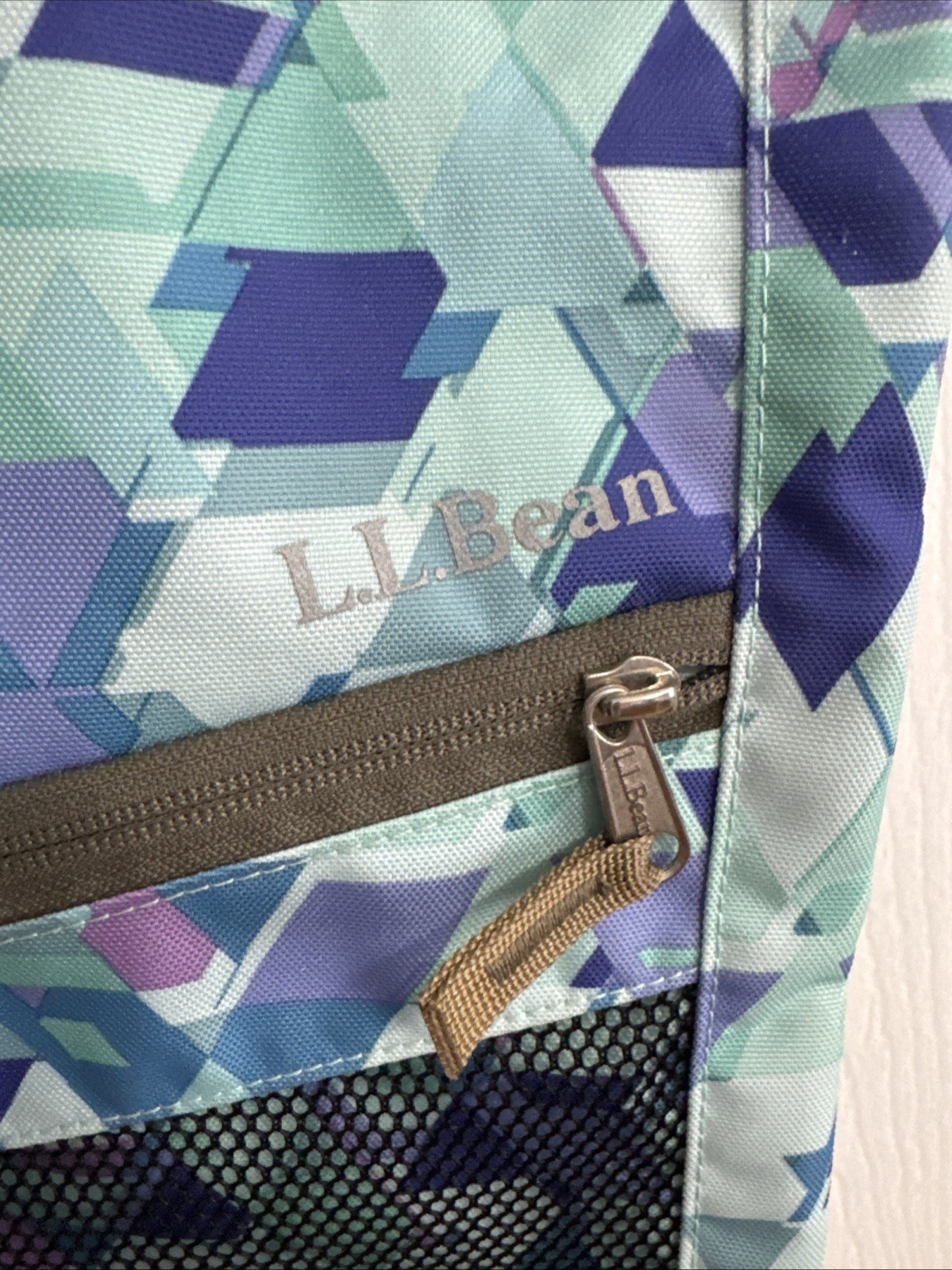 LL Bean 12L Drawstring Cinch Pack/Backpack Geomet… - image 2