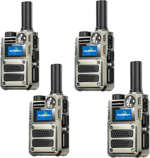 4-Pack 4G LTE POC Walkie Talkies Unlimited Range SOS 3000mAh