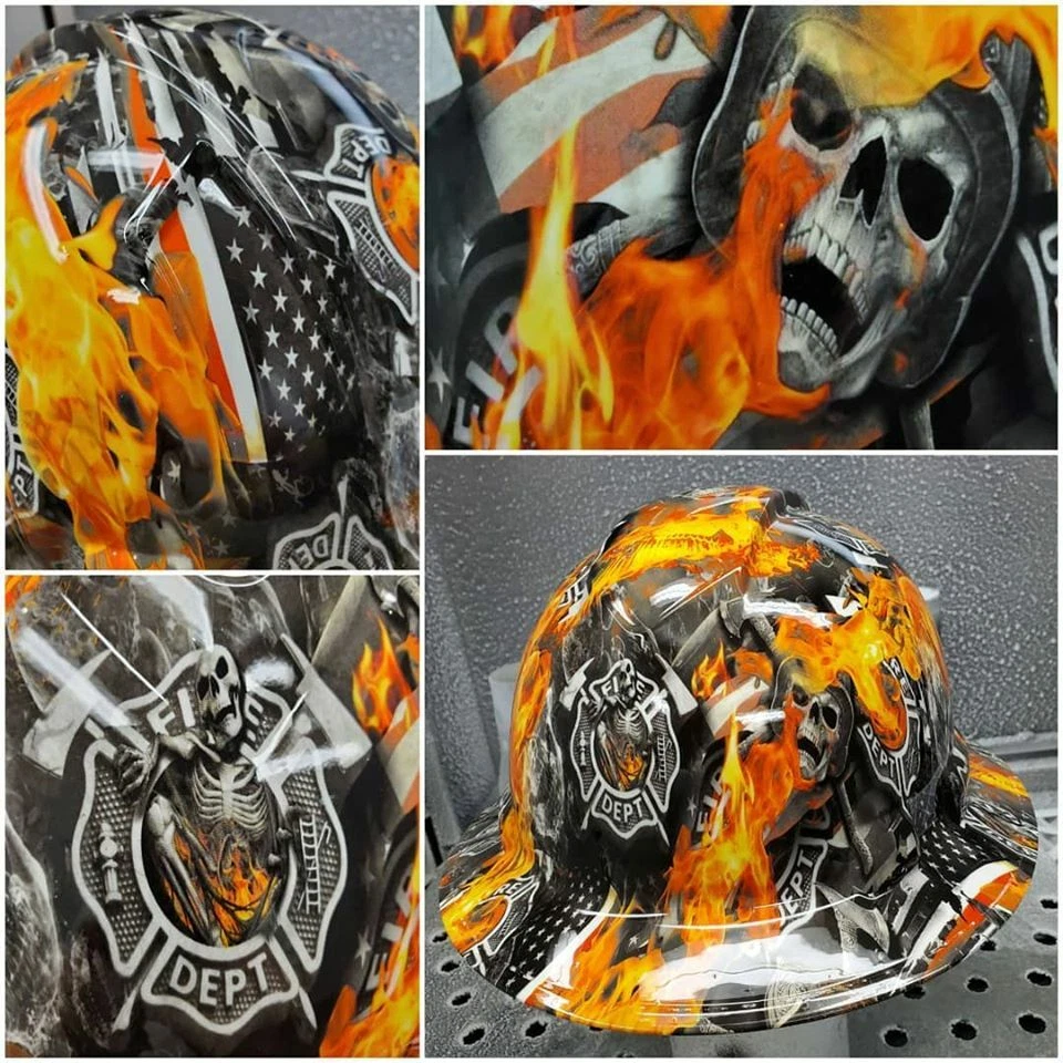 水转印膜 消防员头骨 水浸浸 7' x 20 — 第 2/4 张图片