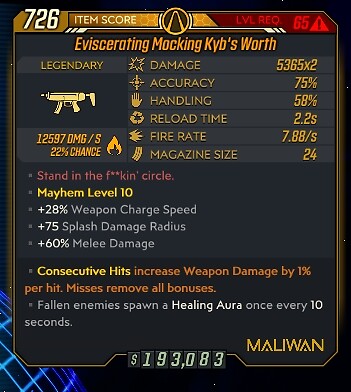 Borderlands 3 🔥Buy 1, Get 1 Free🔥 Any Level 72 SMGs - Any Anointment DLC4 - Picture 93 of 225