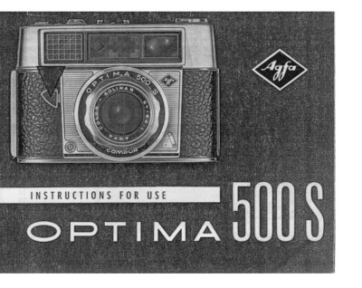 Agfa Optima 500 S Instruction Manual Reprint