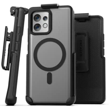 Motorola Edge Plus 2023 Case & Belt Clip Holster, Magnetic Compatible w MagSafe