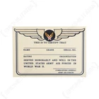WW2 US USAAF Pass Card - American Air Force Military Army Reproduction