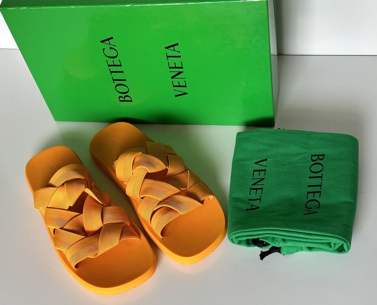 Bottega Veneta Intrecciato Starfish Tangerine Sandals 8 US