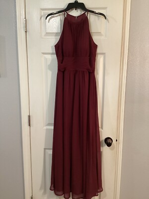 Formal Dress Burgundy Chiffon Floor Length Dress In Lovely Cond.Sz 4 AZAZIE | eBay Formal Dress Burgundy Chiffon Floor Length Dress In Lovely Cond.Sz 4 AZAZIE | eBay