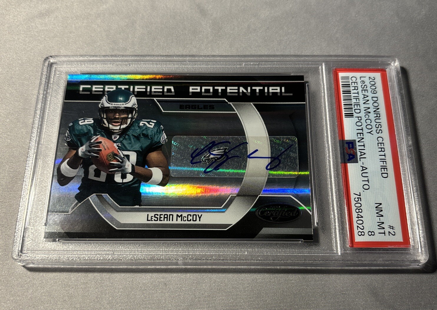 LeSean McCoy Donruss Certified Certified Potential #2 Autograph