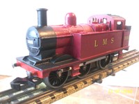 Triang Jinty on Hornby Dublo R1 3 Rail Chassis