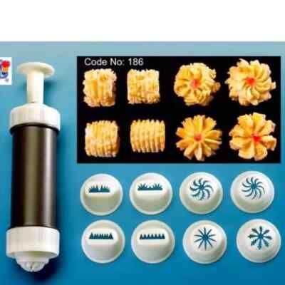 Pineapple Jam Tart Nastar Semperit Plunger Presser Cookies Tool 8 Mold Free Ship
