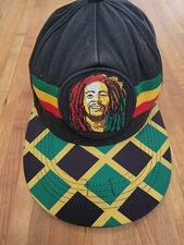 BOB MARLEY Hat Jamaica Reggae Rasta Embroidery Snapback Flat Bill Baseball Cap