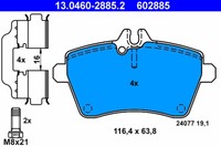 BremsbelÄGe DB P. W169 1.5/2.0 DCI 04-12