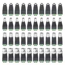 20 PCS 2.1x5.5mm Female and Male DC Power Adapter Connector + 20 PCS Camera V...