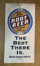 VINTAGE THOMAS KEMPER PURE DRAFT ROOT BEER CLOTH BANNER ADVERTISING