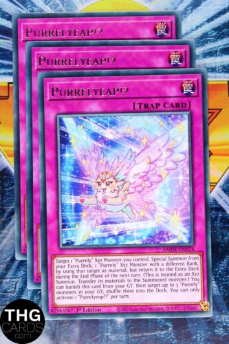 Purrelyeap!? AMDE-EN024 1st Edition Rare Yugioh Card Playset - Picture 1 of 3