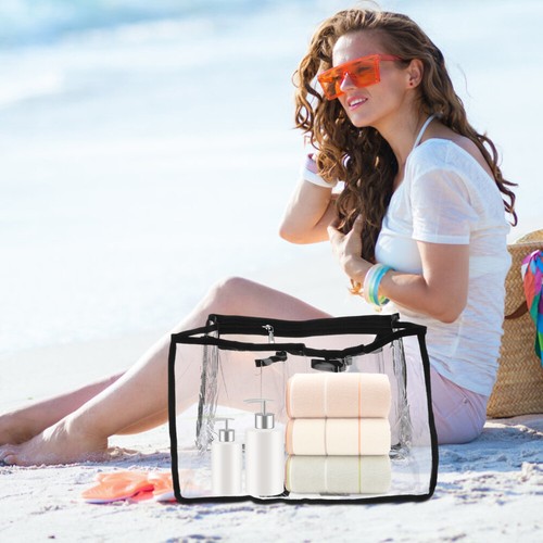 Beach Bag Travel Portable Insert Organizer for Tote Clear Makeup Bags