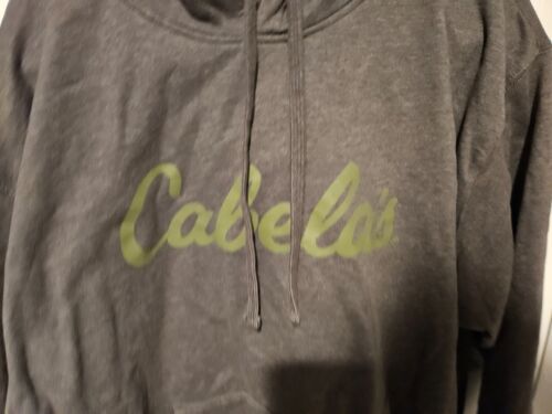 Cabela's In Green Logo Brand New Men's Gray Hoodie With Kangaroo Pocket 2XL - Picture 3 of 7