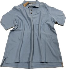 Duluth Trading Co Men's Polo Short Sleeve Shirt Sky Blue 100 Cotton Size XL NWT