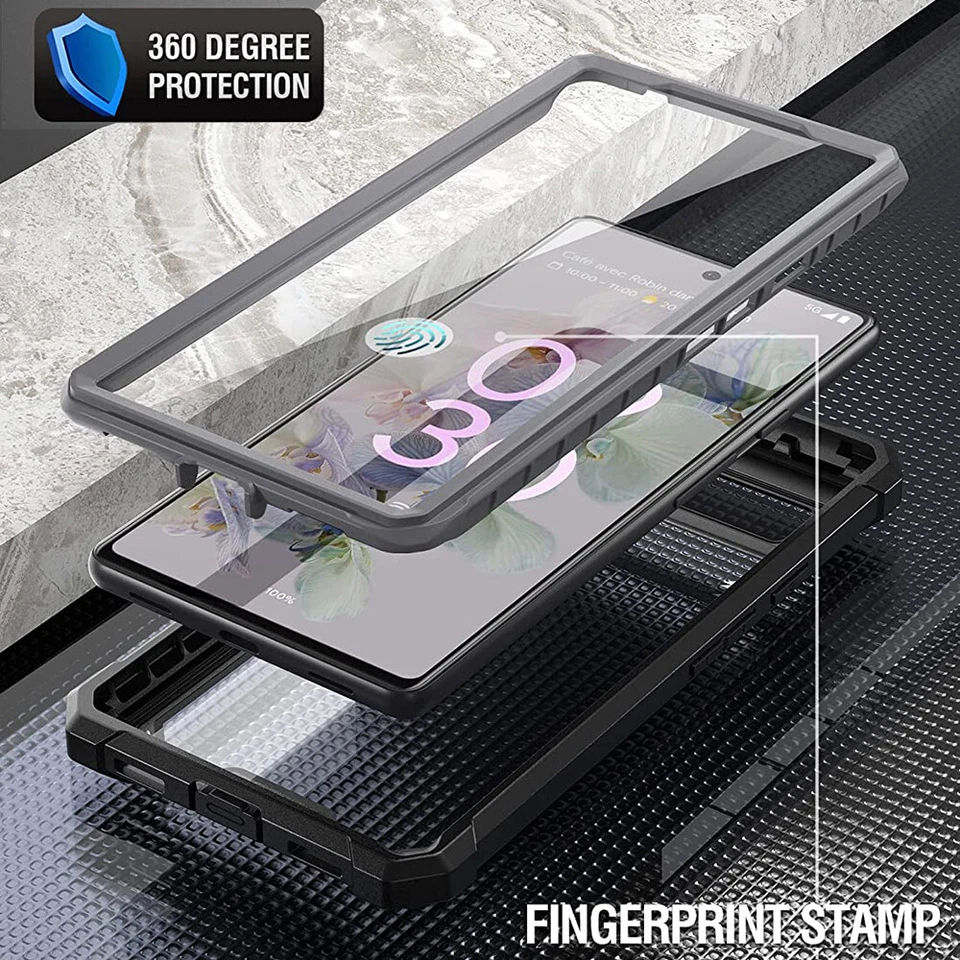 Google Pixel 6A 5G / 6 6 Pro Case Clear Back Shockproof Cover 360 Full Coverage - Image 2 of 4