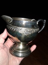Vintage Sheridan Company silver on copper creamer