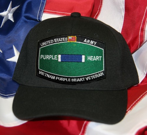 US ARMY VIETNAM PURPLE HEART HAT PATCH CAP COLLECTOR COLD WAR HERO - Picture 6 of 16