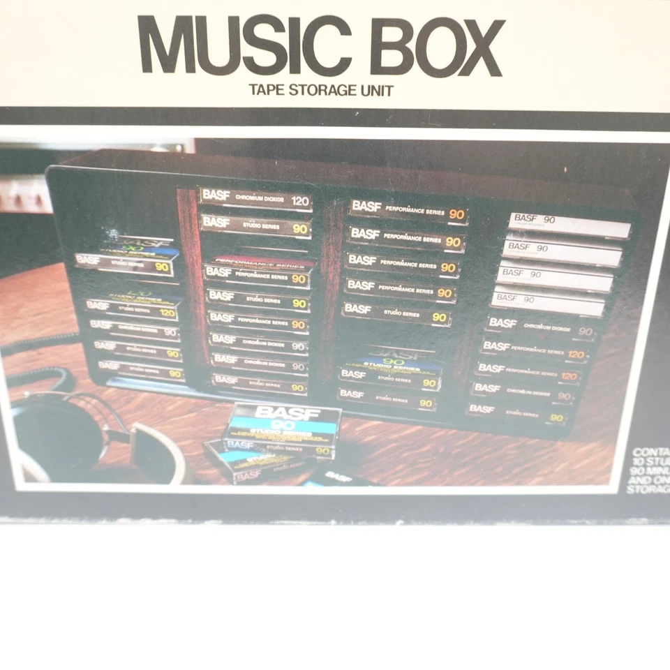 NOS BASF MUSIC BOX: CASSETTE TAPE STORAGE UNIT ONLY - Image 2 of 3
