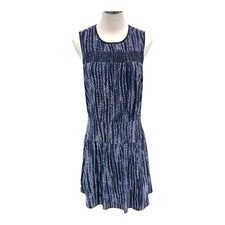 Michael Kors side zipper sleeveless dress 6 Blue