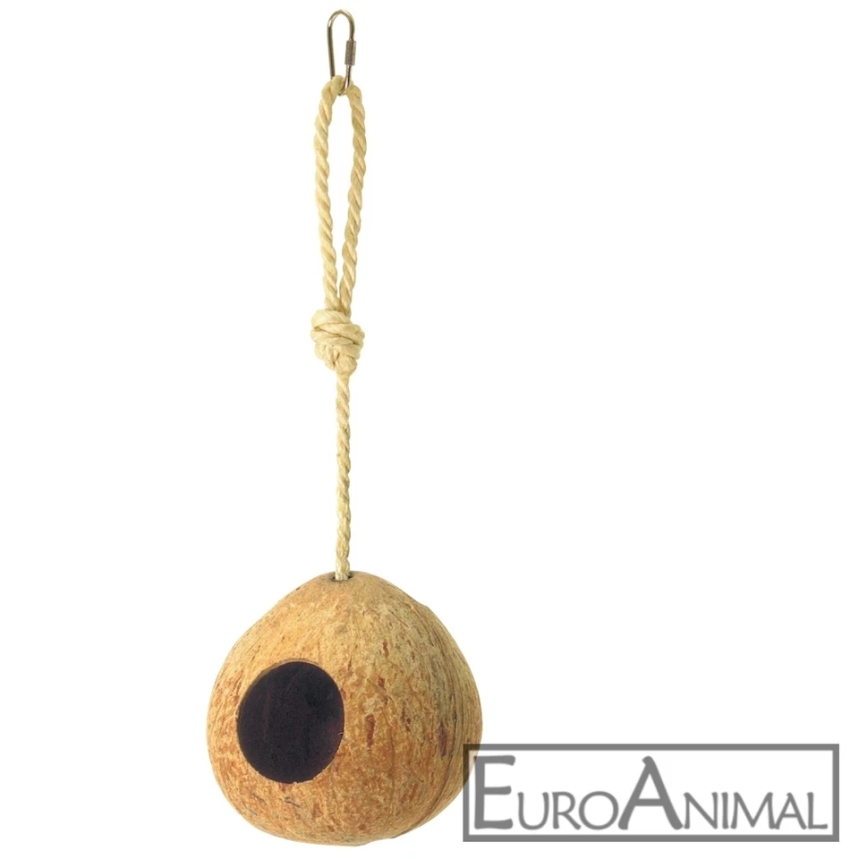 MARKENLOS Vogelhaus Kokos Kokosnuß ca. 12 cm Nistkasten Vogelnest Brutnest Vogel Vögel