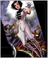 PHANTOM GIRL 7.5X9 PINUP Female DC Comics Sup...